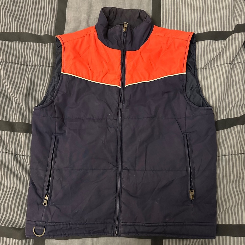 Vintage Old‎ Navy Men's Zip up Vest Small Y2k